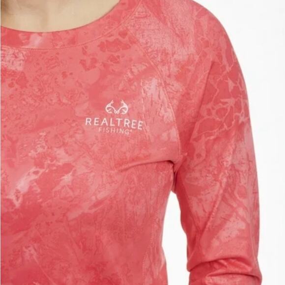 Realtree Women's Pink Long Sleeve Top Size Medium, Fishing Long Sleeve - Picture 3 of 8